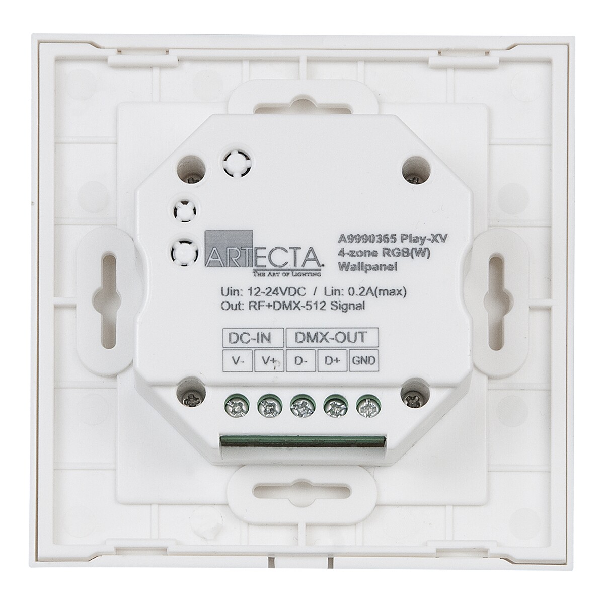 Artecta Play-XV Wall Panel Single Zone RGBW RF-DMX RF/DMX wit Artecta Play-XV Wall Panel Single Zone RGBW RF-DMX RF/DMX wit