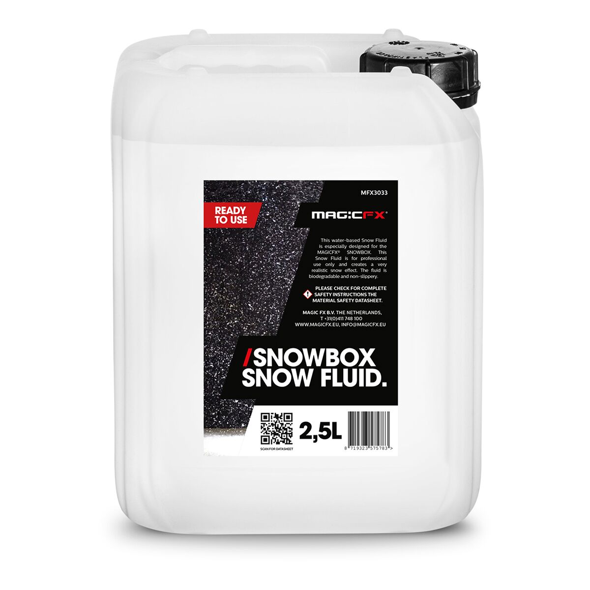MAGICFX® Sneeuwvloeistof 2,5 liter voor MAGICFX® Snowbox - gebruiksklaar