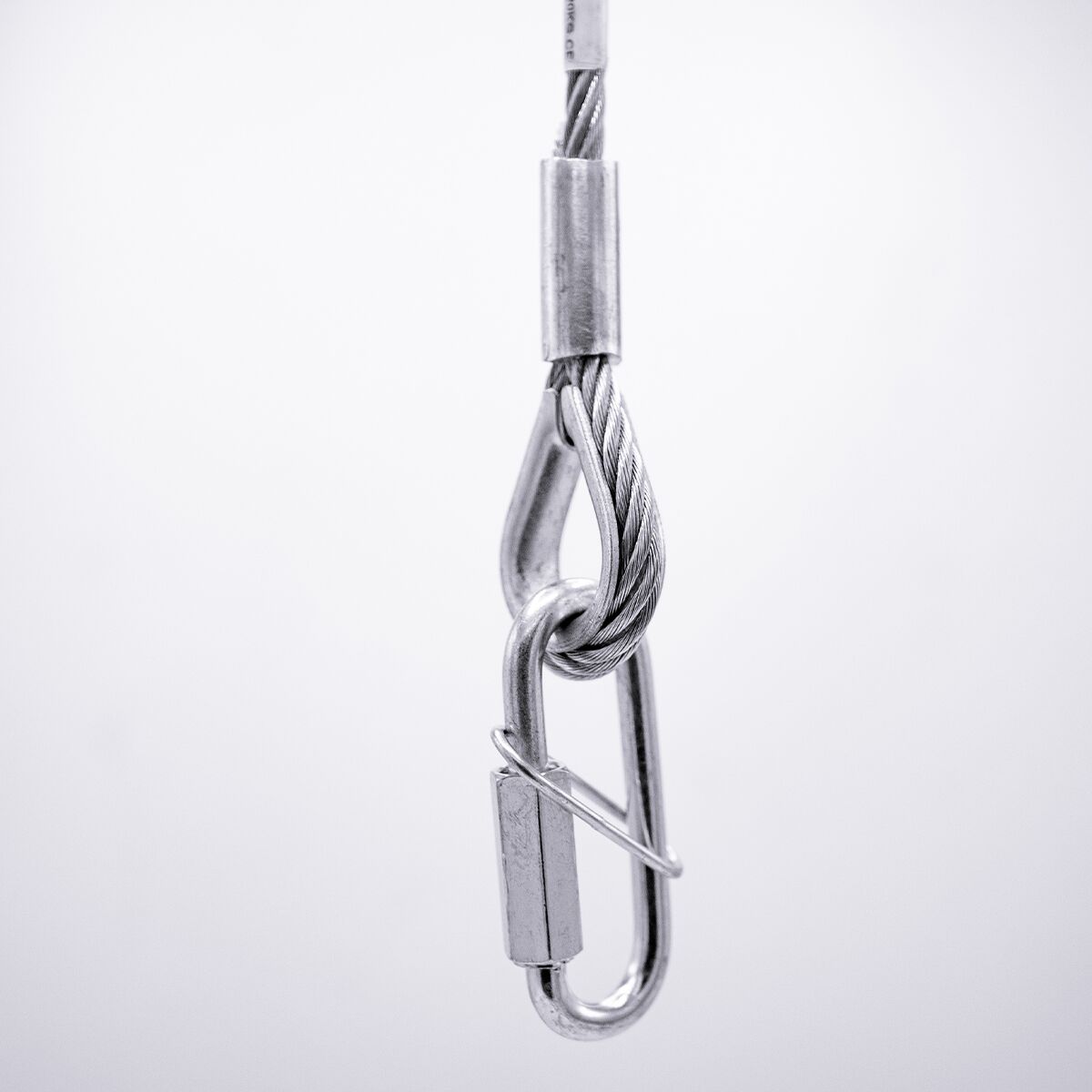 Safety veiligheidskabel 50 cm met geborgde noodschalm - Ø3 mm Safety veiligheidskabel 50 cm met geborgde noodschalm - Ø3 mm