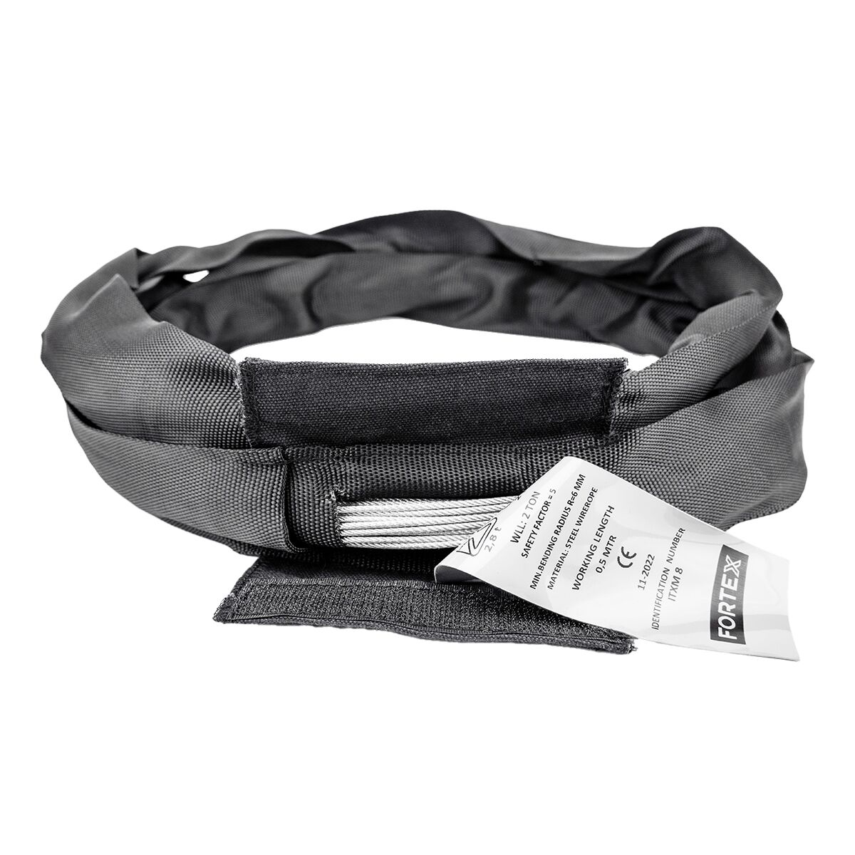 FORTEX Softsteel - rondstrop met stalen kern WLL 2T - 3 meter FORTEX Softsteel - rondstrop met stalen kern WLL 2T - 3 meter