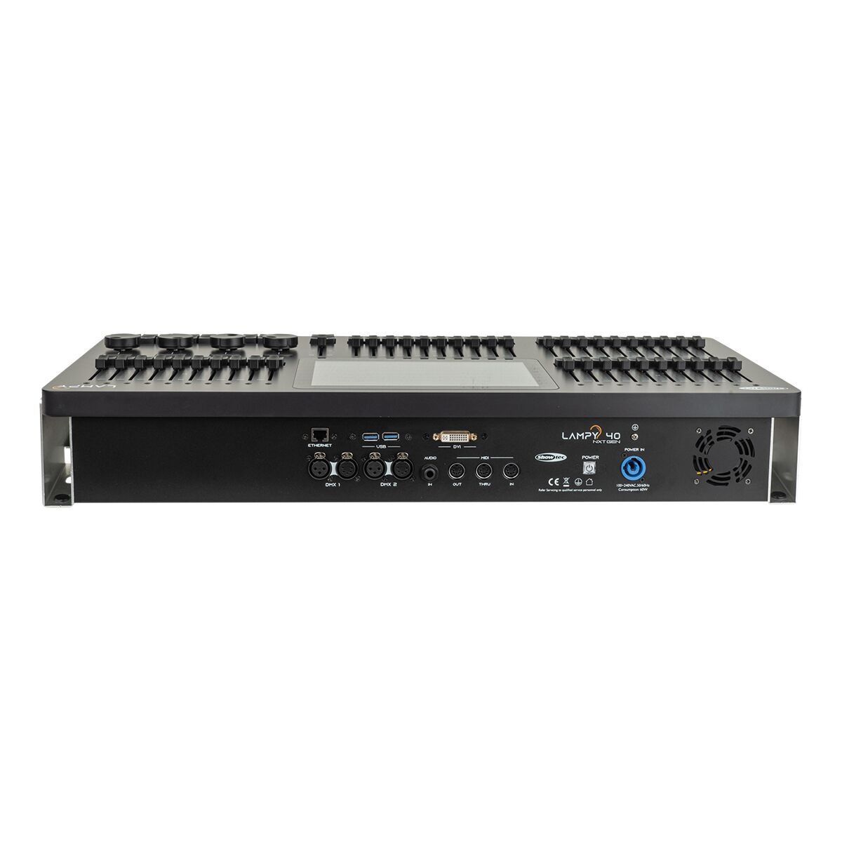 Showtec LAMPY 40 2U 2 Universe DMX controller met 40 faders Showtec LAMPY 40 2U 2 Universe DMX controller met 40 faders
