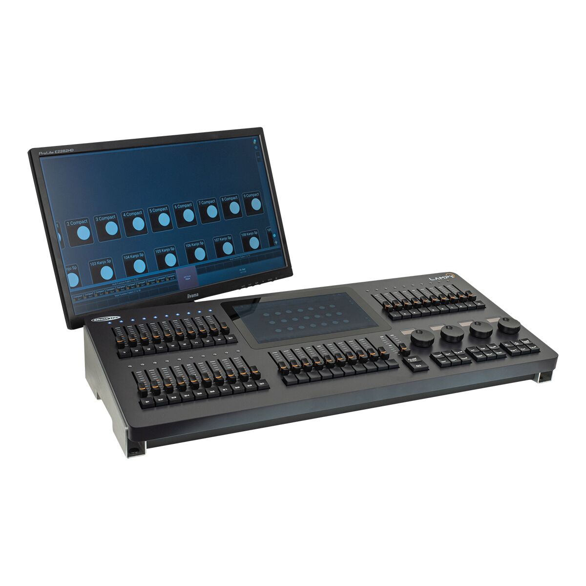 Showtec LAMPY 40 2U 2 Universe DMX controller met 40 faders Showtec LAMPY 40 2U 2 Universe DMX controller met 40 faders