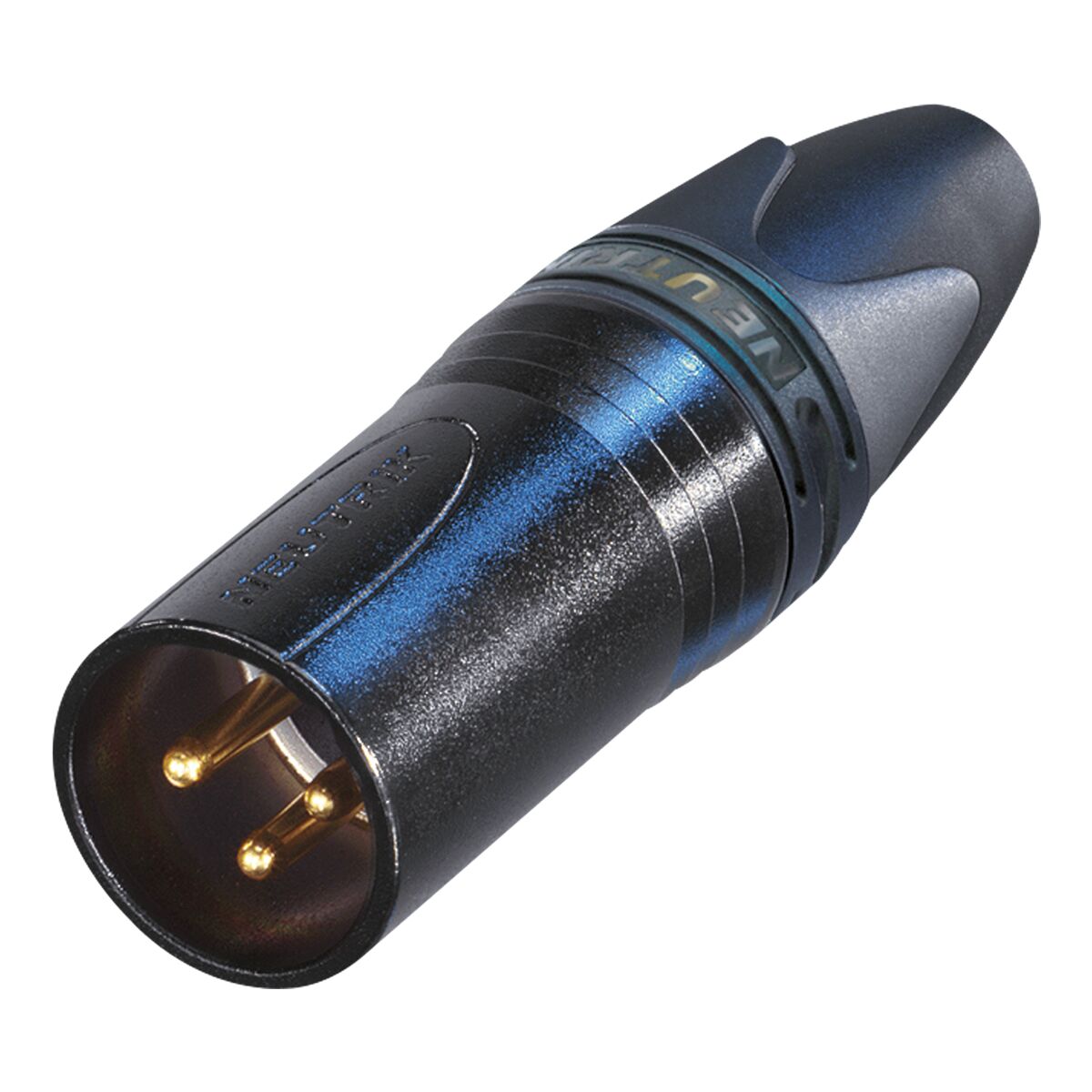 Neutrik® NC3MXX-B XLR 3P male Black housing Zwarte metalen behuizing - vergulde contacten