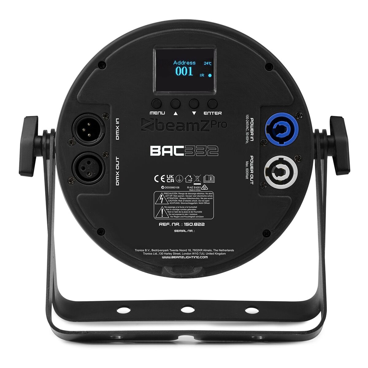 BeamZ Professional BAC332 LED PAR - ProPar met RGBALC LED’s - 12x 10W BeamZ Professional BAC332 LED PAR - ProPar met RGBALC LED’s - 12x 10W