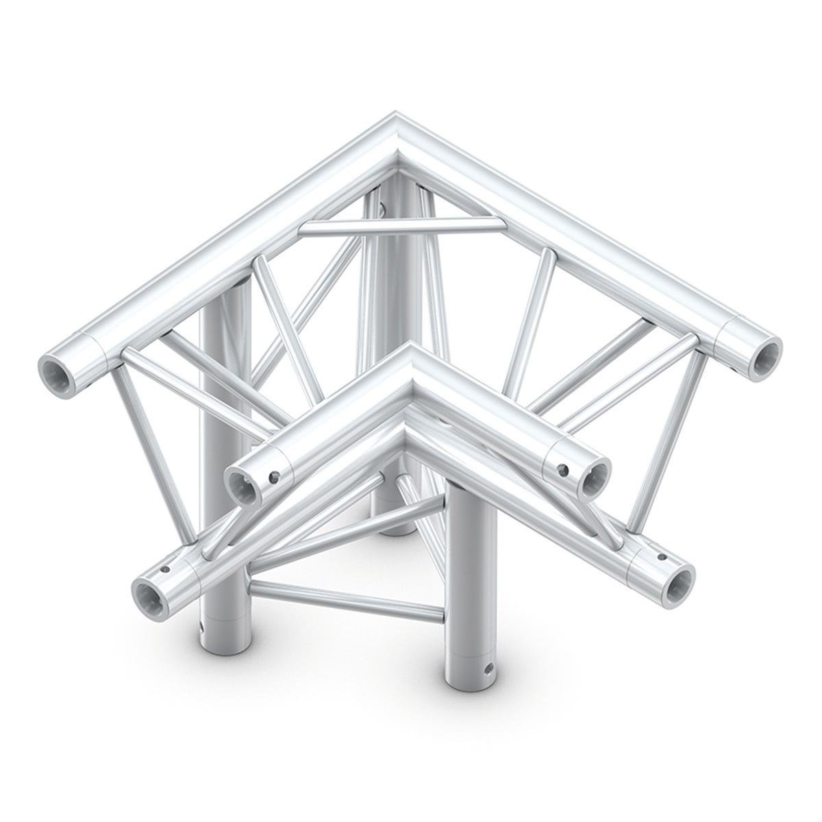 Milos ALU34 truss driehoek 3-weg hoek links apex down Milos ALU34 truss driehoek 3-weg hoek links apex down