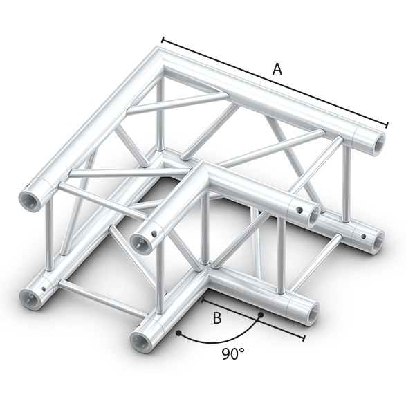 DISCONTINUED - Milos QCB51 truss vierkant 5-weg kruis zwart DISCONTINUED - Milos QCB51 truss vierkant 5-weg kruis zwart