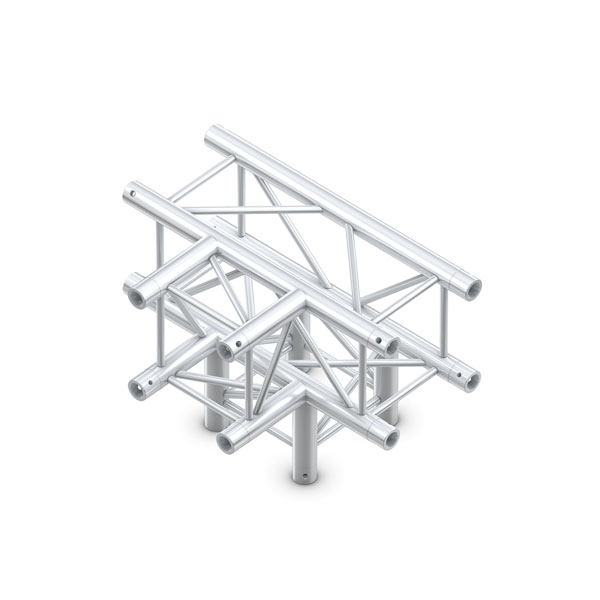 DISCONTINUED - Milos QLU40 truss vierkant 4-weg t-stuk zwart DISCONTINUED - Milos QLU40 truss vierkant 4-weg t-stuk zwart