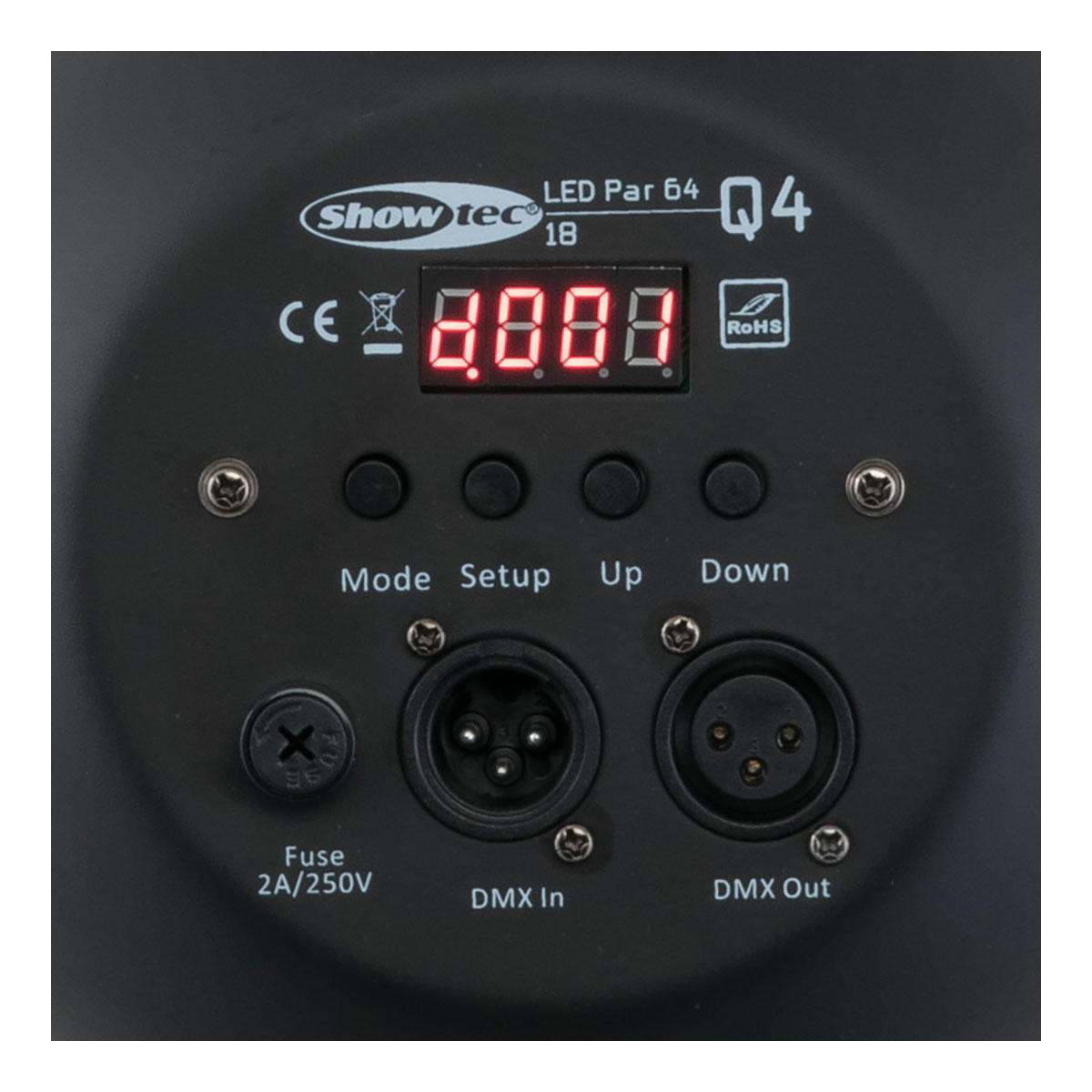 Showtec Q4-18 Par 64 LED spot - kort zwart Showtec Q4-18 Par 64 LED spot - kort zwart