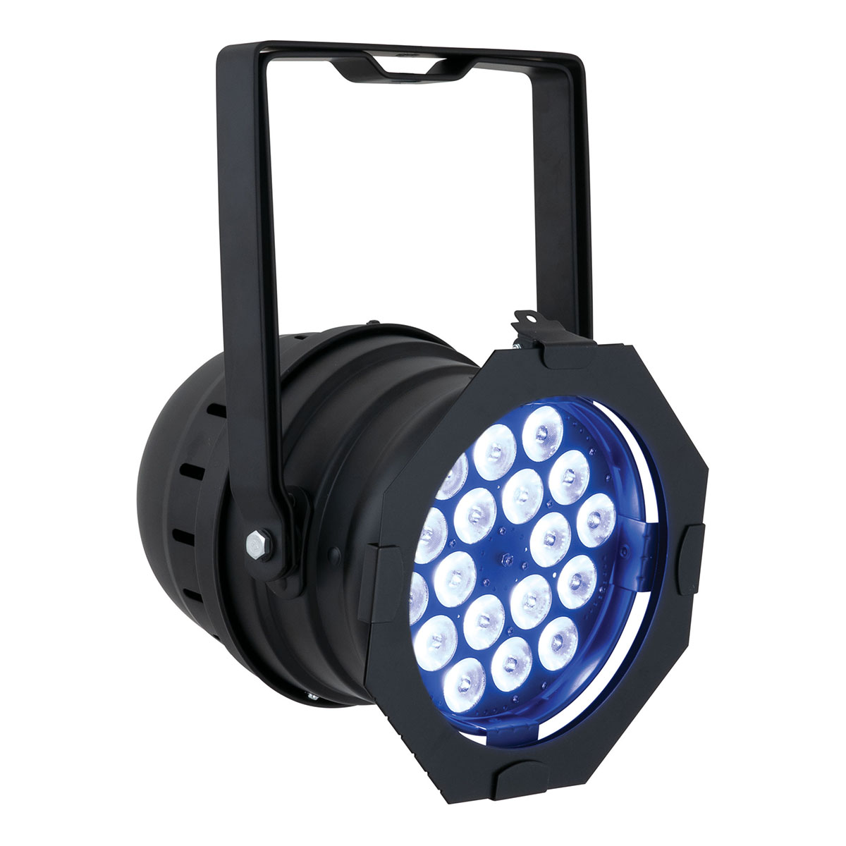 Showtec Q4-18 Par 64 LED spot - kort zwart Showtec Q4-18 Par 64 LED spot - kort zwart