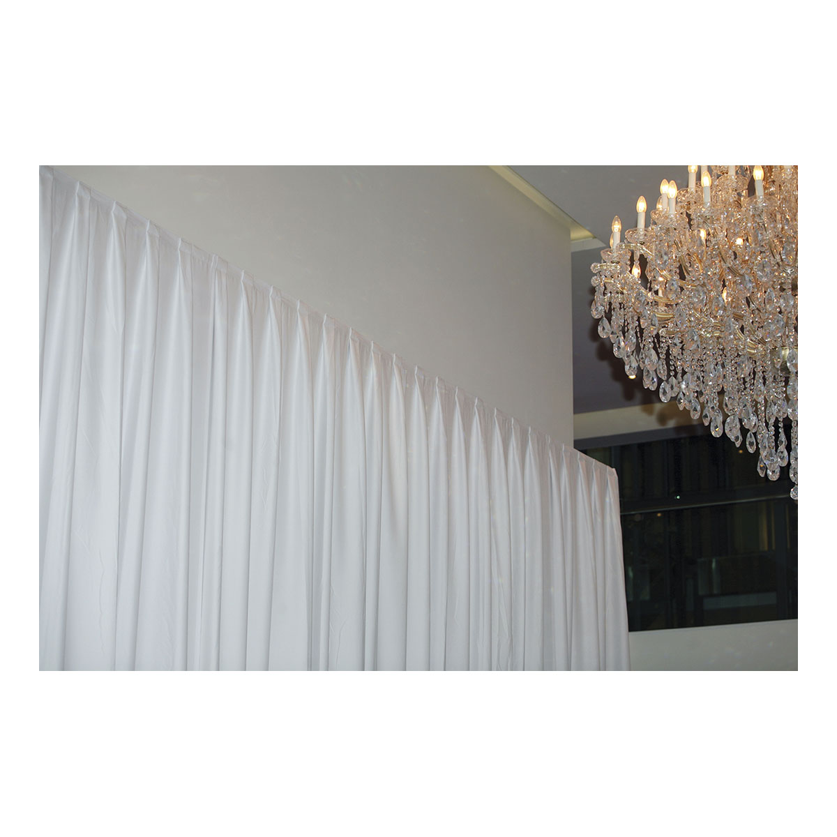 WENTEX® Pipe & Drape Medium Gloss Satin gordijn 300x300cm (bxh) 165 gram/m² geplooid - wit WENTEX® Pipe & Drape Medium Gloss Satin gordijn 300x300cm (bxh) 165 gram/m² geplooid - wit