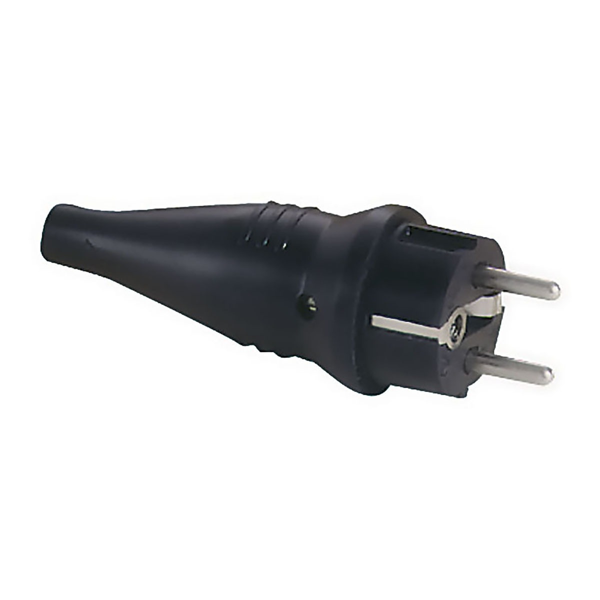 ABL Rubber Schuko 230V/240V Connector Male Zwarte behuizing - CEE7/VII ABL Rubber Schuko 230V/240V Connector Male Zwarte behuizing - CEE7/VII
