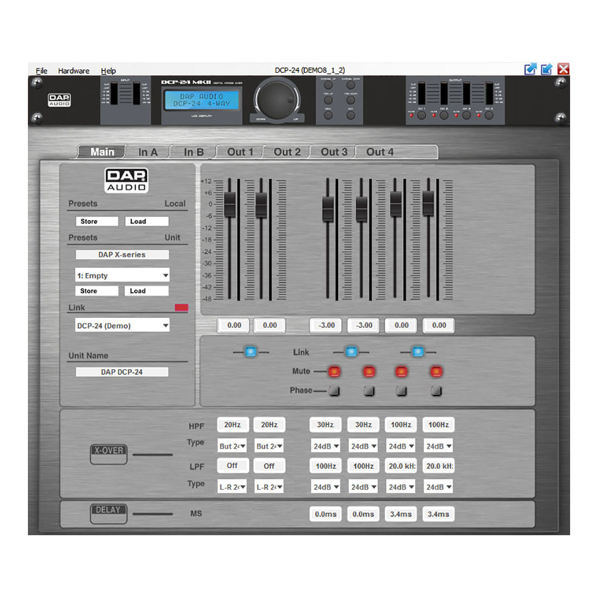 DAP DCP-24 MKII Digitale crossover DAP DCP-24 MKII Digitale crossover