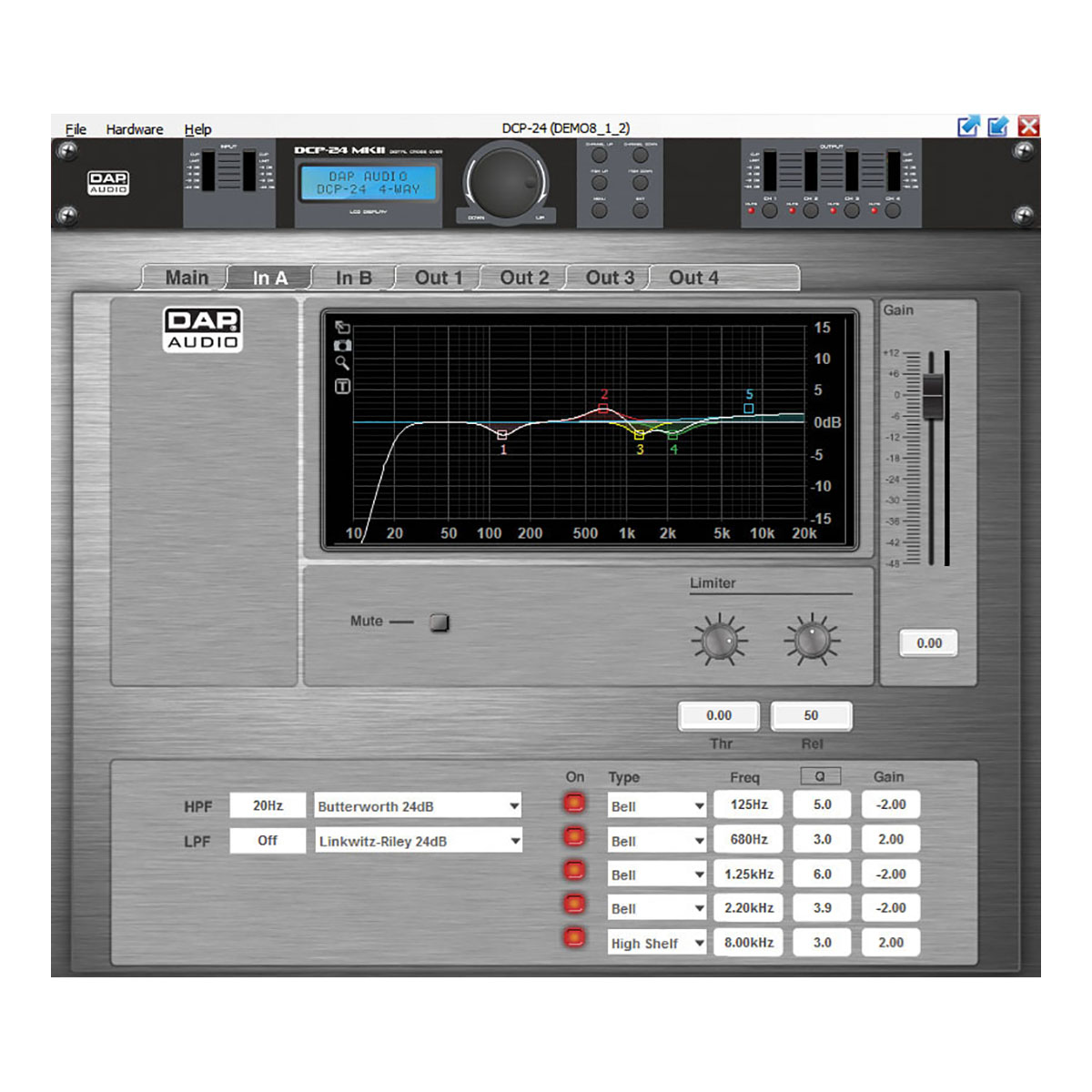 DAP DCP-24 MKII Digitale crossover DAP DCP-24 MKII Digitale crossover