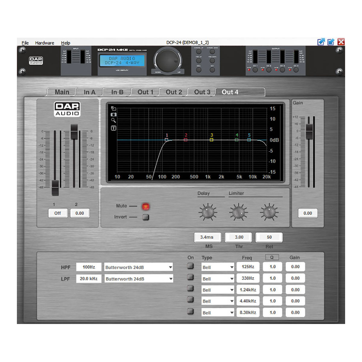 DAP DCP-24 MKII Digitale crossover DAP DCP-24 MKII Digitale crossover