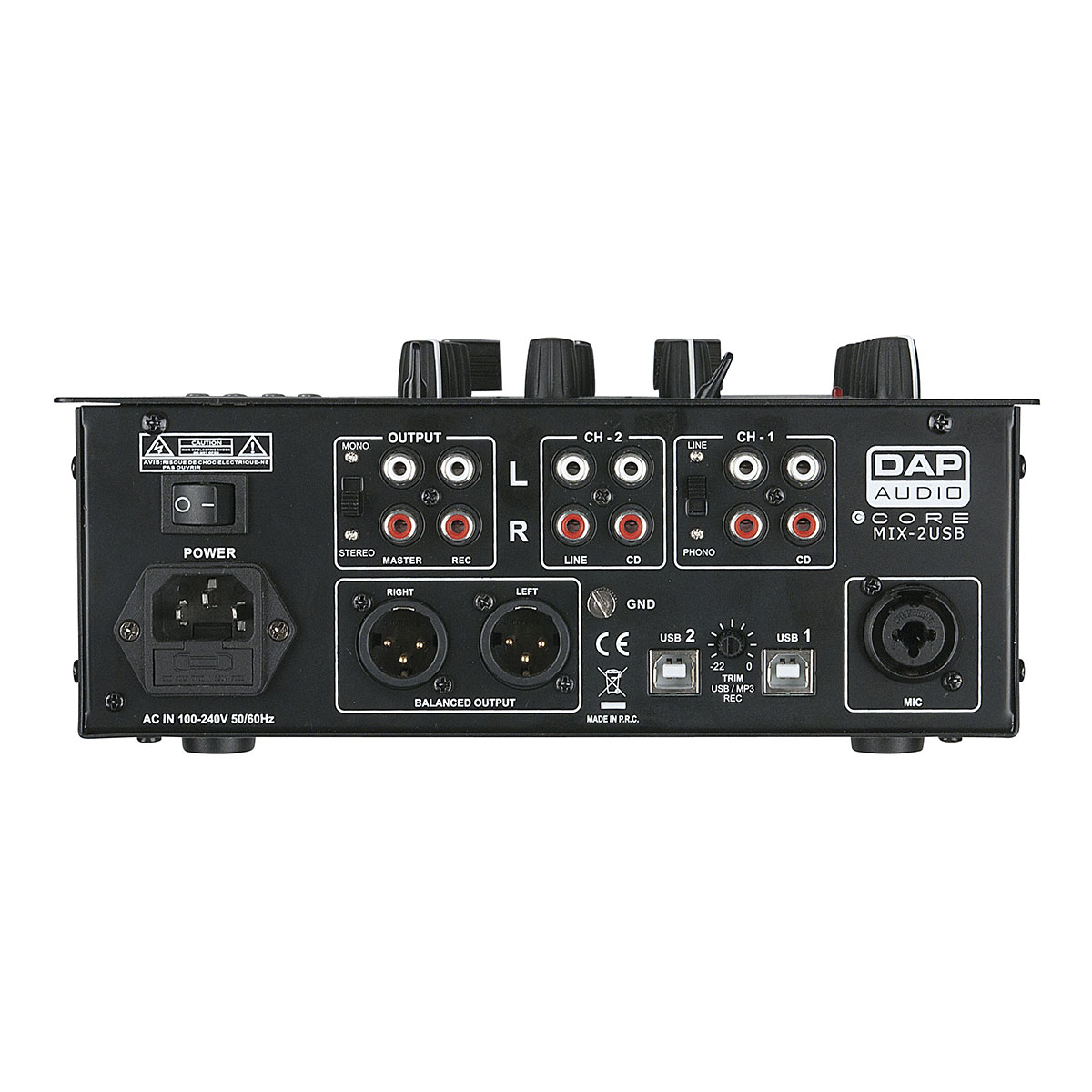DAP CORE MIX-2 - DJ-mixer 2 kanalen met USB-interface DAP CORE MIX-2 - DJ-mixer 2 kanalen met USB-interface