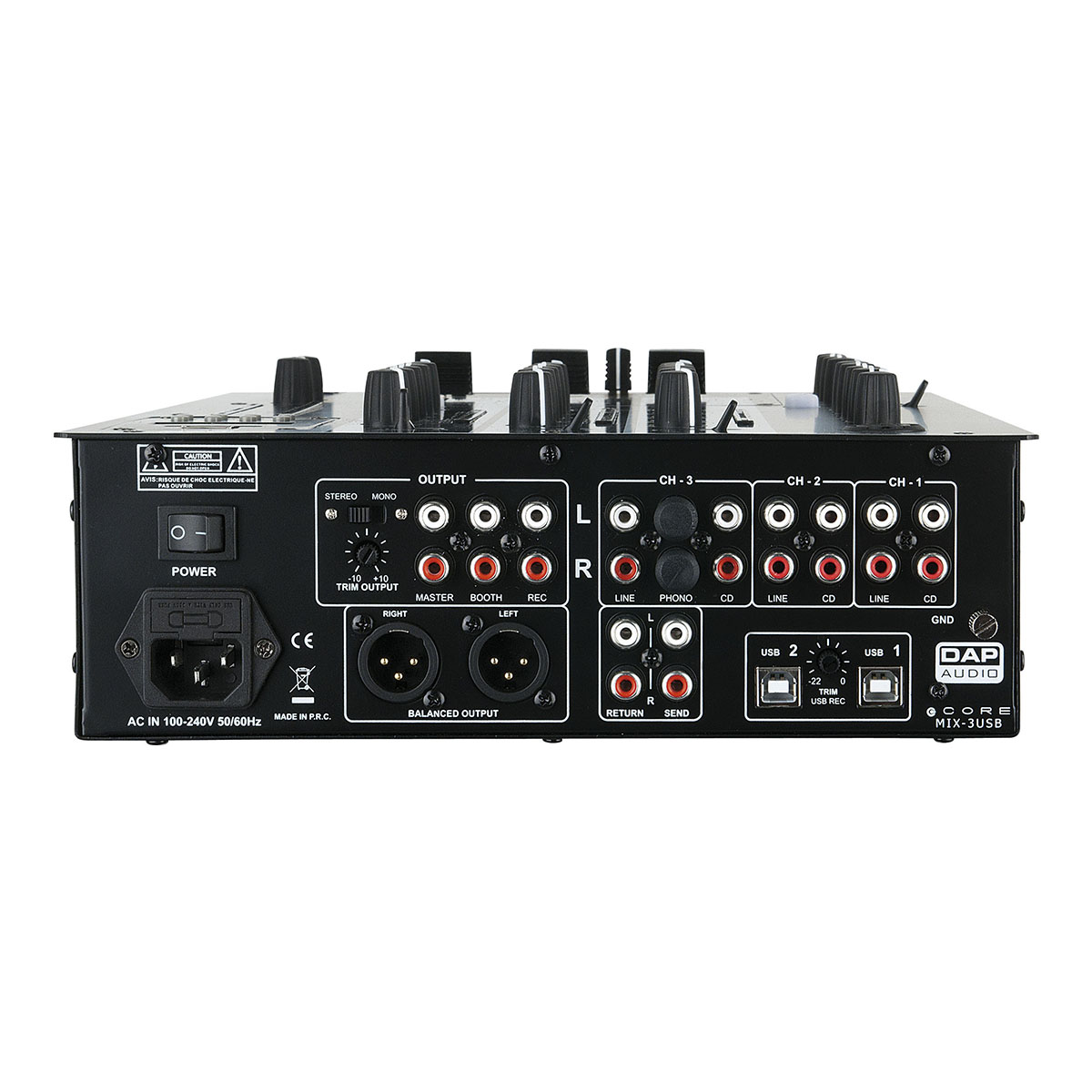 DAP CORE MIX-3 - DJ-mixer 3 kanalen met USB-interface DAP CORE MIX-3 - DJ-mixer 3 kanalen met USB-interface