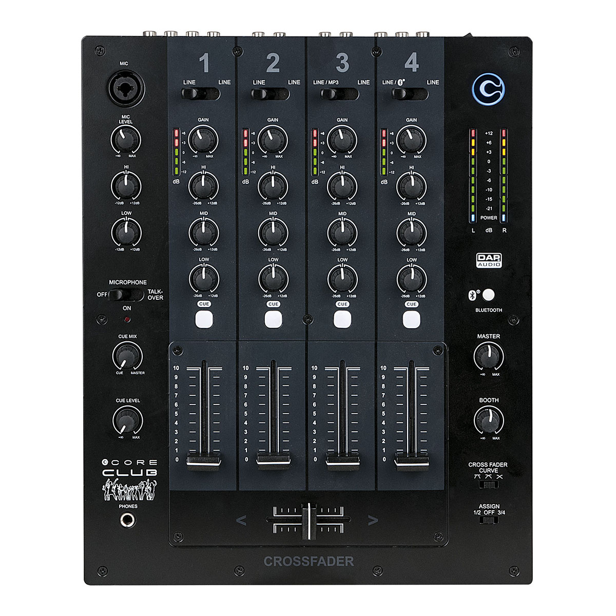 DAP CORE Club - DJ-mixer 4 kanalen DAP CORE Club - DJ-mixer 4 kanalen