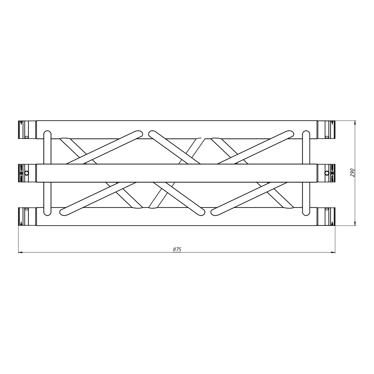 FORTEX FX33 driehoek truss 87,5 cm FORTEX FX33 driehoek truss 87,5 cm