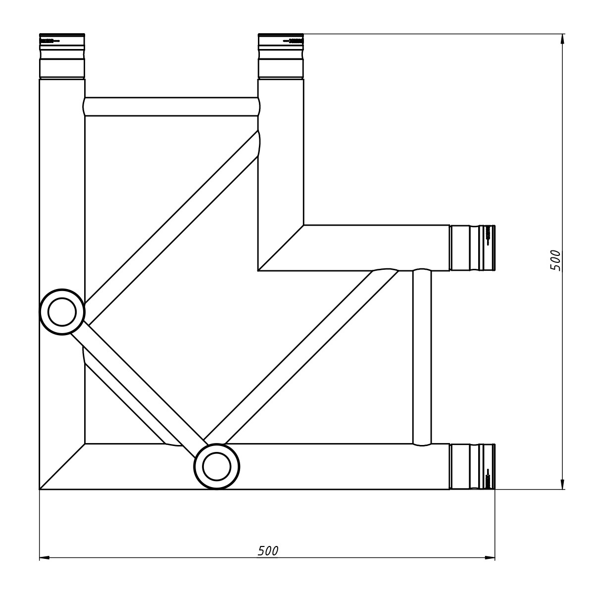 FORTEX FX32-C30-H ladder truss 3-weg 90° hoek horizontaal FORTEX FX32-C30-H ladder truss 3-weg 90° hoek horizontaal