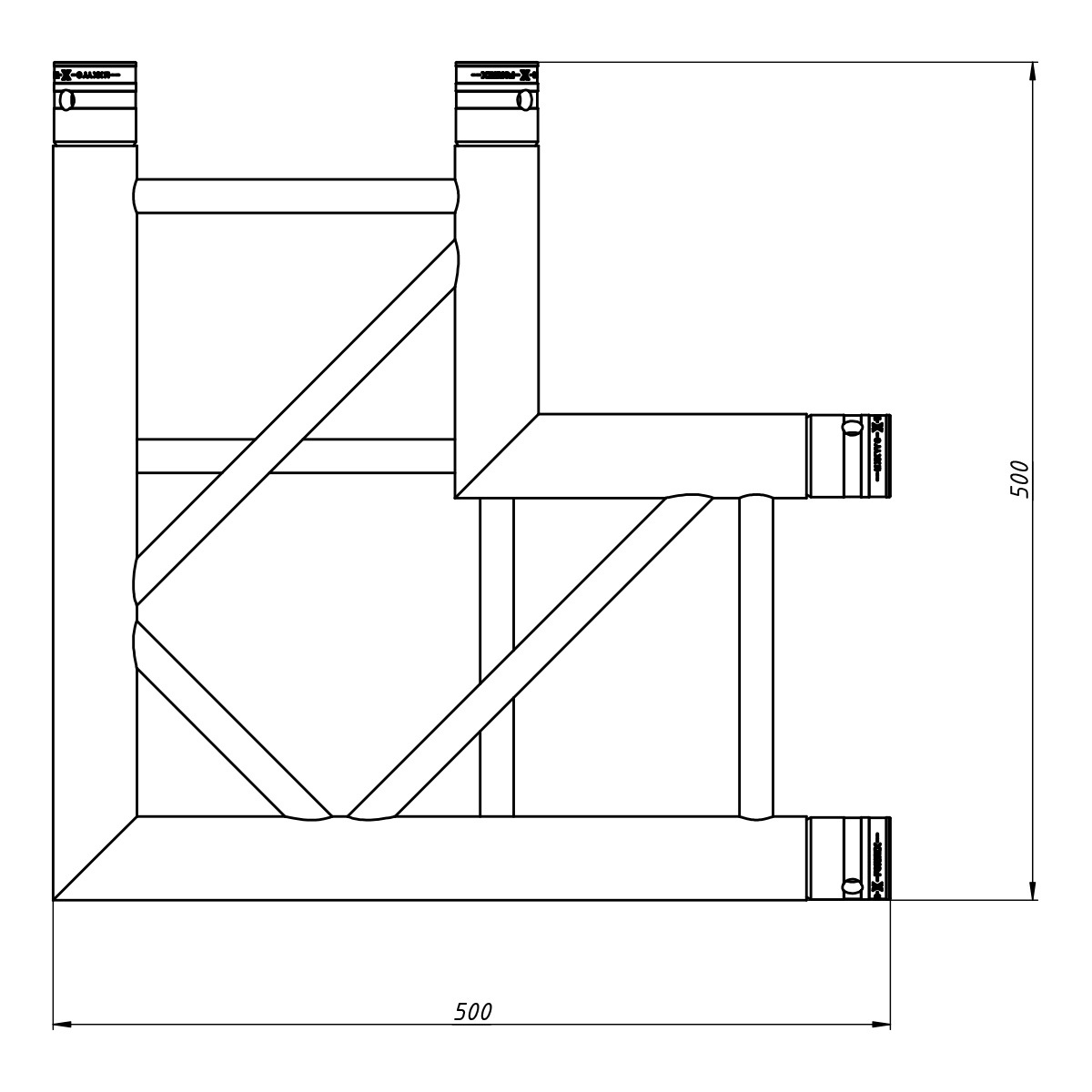 FORTEX FX34-C30 vierkant truss 3-weg 90 graden hoek FORTEX FX34-C30 vierkant truss 3-weg 90 graden hoek