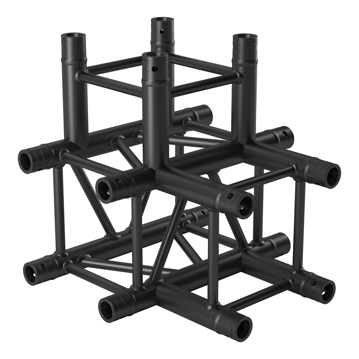 FORTEX FX34-T42 vierkant truss 4-weg T-stuk zwart FORTEX FX34-T42 vierkant truss 4-weg T-stuk zwart