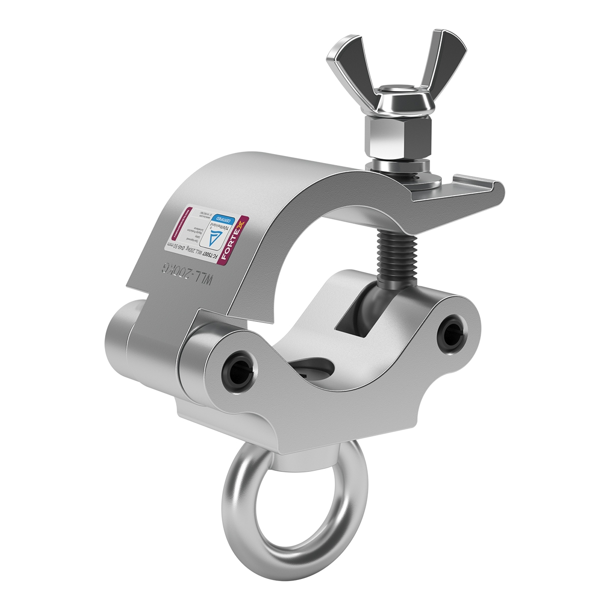 FORTEX Half Coupler truss klem WLL 200kg buis Ø48-51mm + hijsoog FORTEX Half Coupler truss klem WLL 200kg buis Ø48-51mm + hijsoog