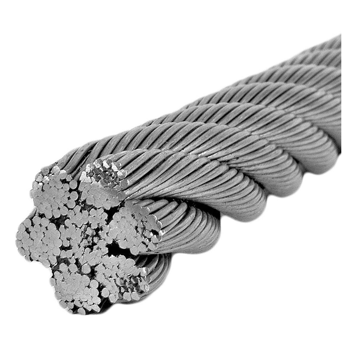 FORTEX Steel 0,5 meter - Ø10mm 1T staalkabel 6x 36 + stk certificaat FORTEX Steel 0,5 meter - Ø10mm 1T staalkabel 6x 36 + stk certificaat