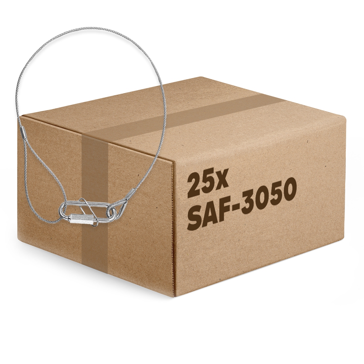 Safety veiligheidskabel 50 cm met geborgde noodschalm - Ø3 mm Safety veiligheidskabel 50 cm met geborgde noodschalm - Ø3 mm