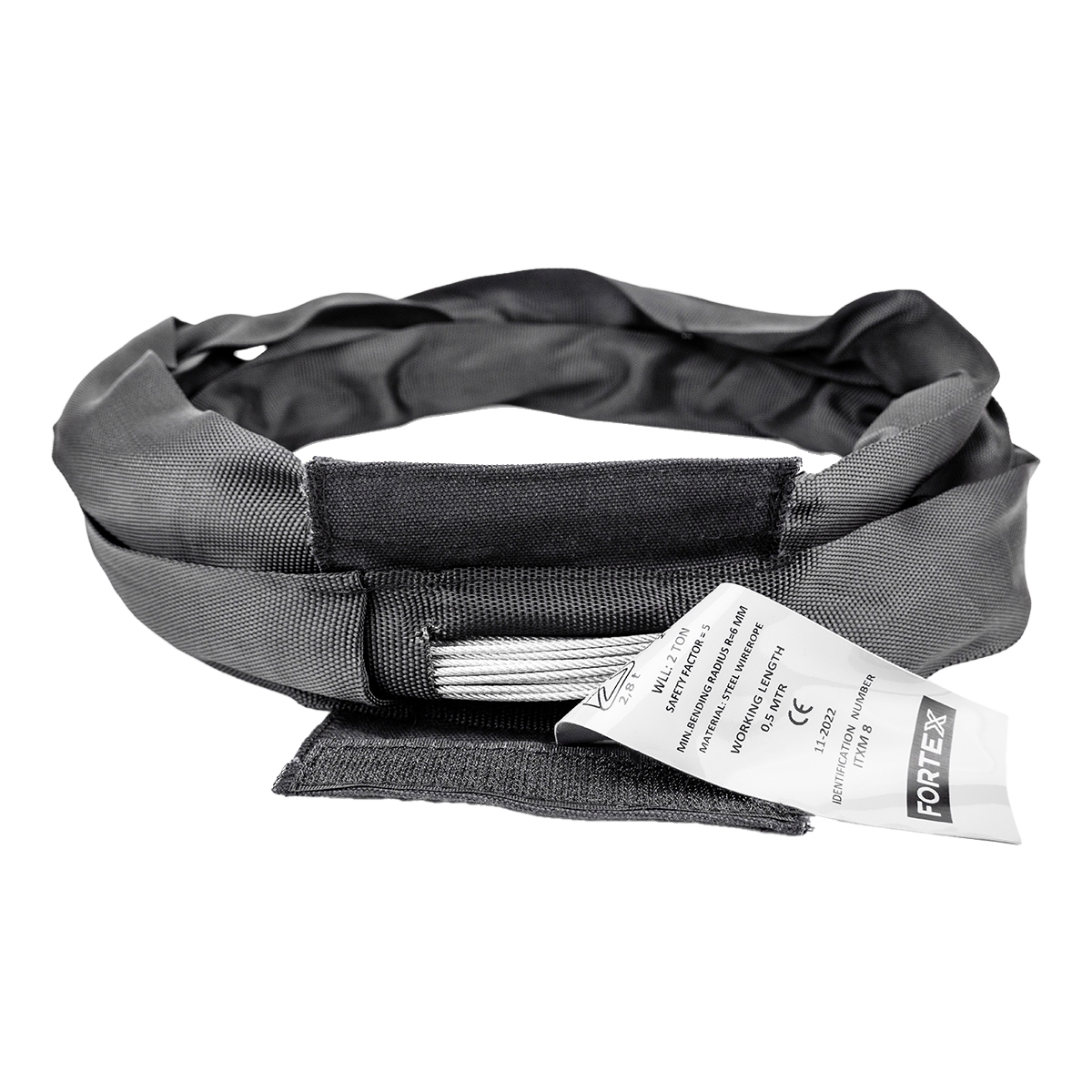 FORTEX Softsteel - rondstrop met stalen kern WLL 2T - 3 meter FORTEX Softsteel - rondstrop met stalen kern WLL 2T - 3 meter