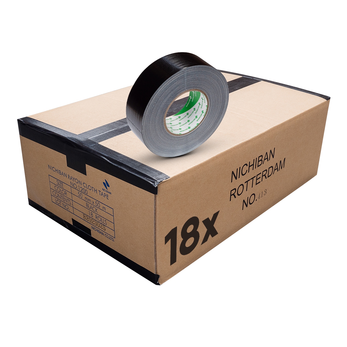 Nichiban® Gaffa Tape 1200 - 50m rol 50mm paars Nichiban® Gaffa Tape 1200 - 50m rol 50mm paars