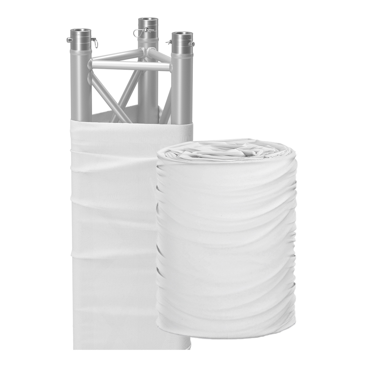 FORTEX Truss Stretch Cover voor 30 serie driehoek Rol 30 meter sleeve wit FORTEX Truss Stretch Cover voor 30 serie driehoek Rol 30 meter sleeve wit