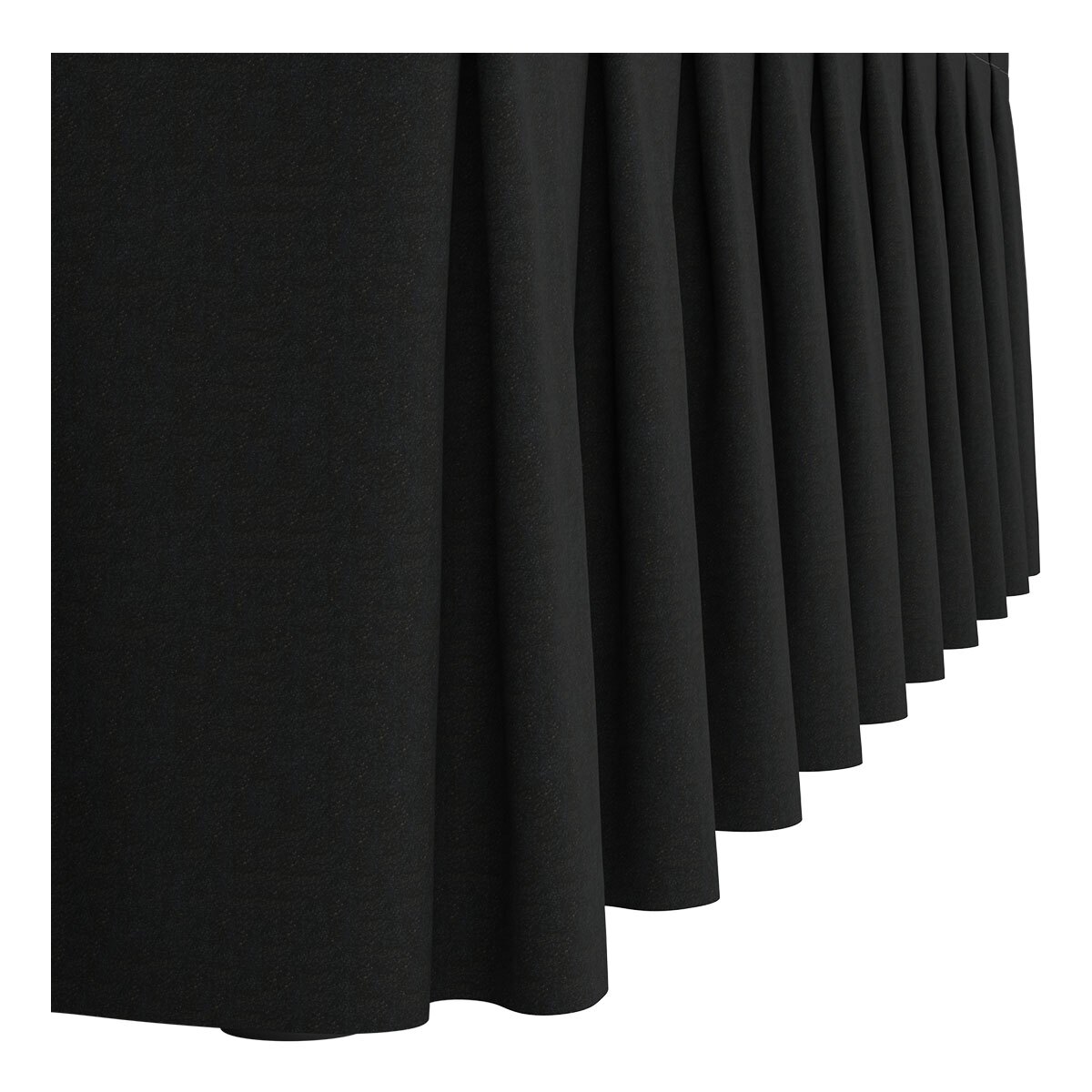 FORTEX Podiumrok geplooid 6m (b) x 60cm (h) MCS 350 g/m² zwart FORTEX Podiumrok geplooid 6m (b) x 60cm (h) MCS 350 g/m² zwart