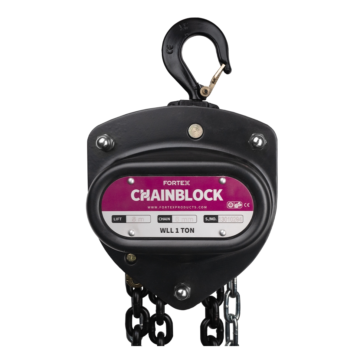 FORTEX Chain Block PRO MKII 1 ton - 6 meter - handtakel met overlastbeveiliging FORTEX Chain Block PRO MKII 1 ton - 6 meter - handtakel met overlastbeveiliging