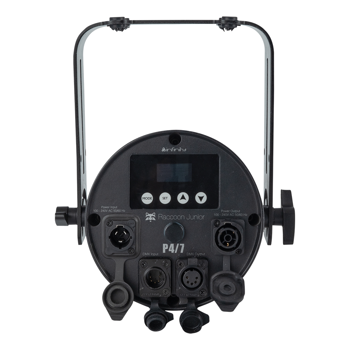 Infinity Raccoon Junior P4/7 Professionele RGBCALDB Par Can - IP65 Infinity Raccoon Junior P4/7 Professionele RGBCALDB Par Can - IP65