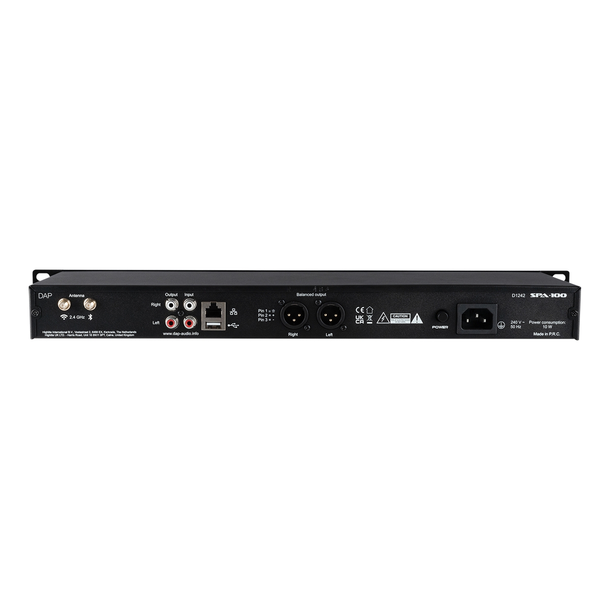 DAP SPA-100 Streaming Pre-Amplifier 1U Media Player met streamingfunctie, USB/MP3-speler, Bluetooth 5.0 en line-in DAP SPA-100 Streaming Pre-Amplifier 1U Media Player met streamingfunctie, USB/MP3-speler, Bluetooth 5.0 en line-in