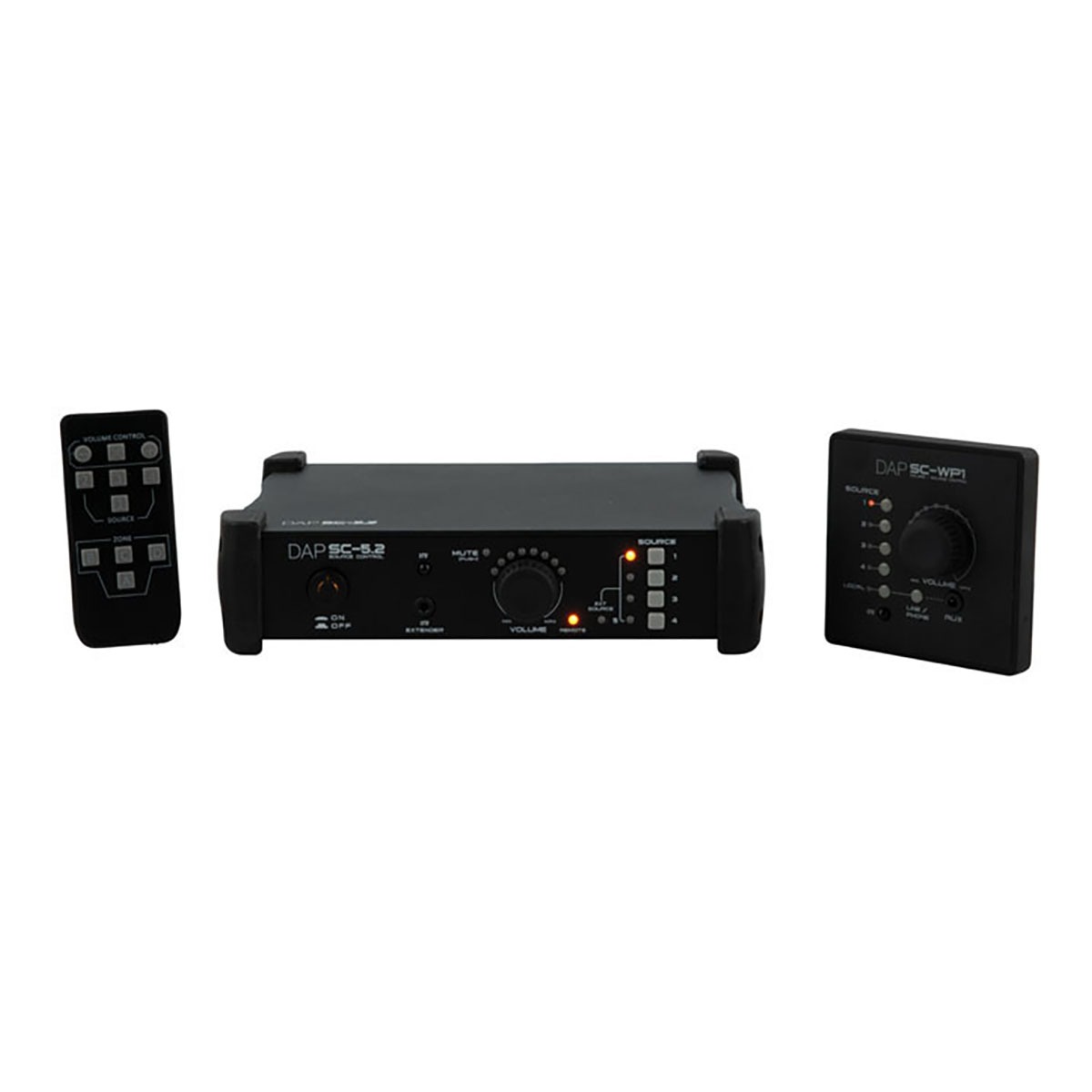 DAP SC-5.2 Source Control Stereo audiobronselector en volumeregeling DAP SC-5.2 Source Control Stereo audiobronselector en volumeregeling