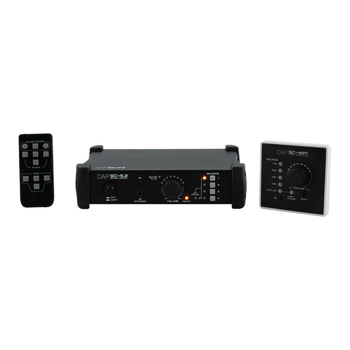 DAP SC-5.2 Source Control Stereo audiobronselector en volumeregeling DAP SC-5.2 Source Control Stereo audiobronselector en volumeregeling