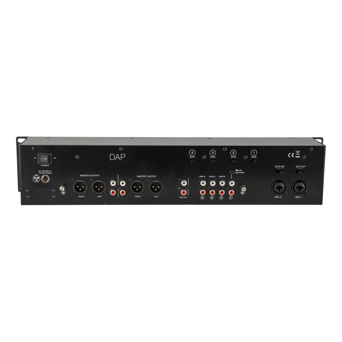 DAP IMIX-6.2 7-kanaals 2U installatiemixer BT DAP IMIX-6.2 7-kanaals 2U installatiemixer BT
