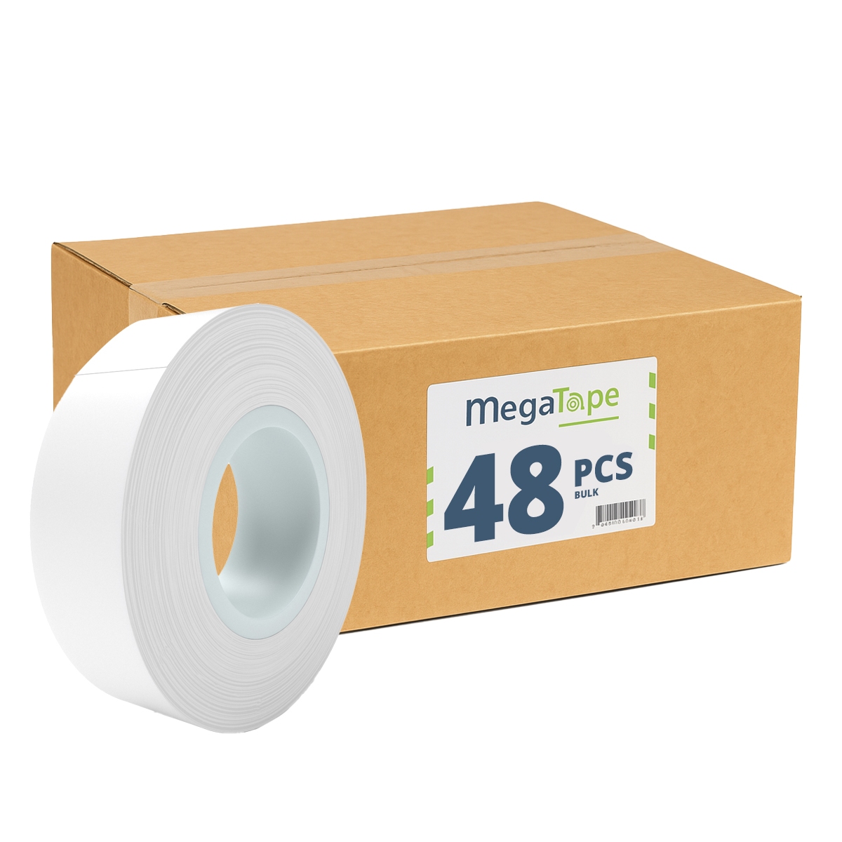 48x MegaTape UT4 PVC tape - 20 m op rol 19 mm wit 48x MegaTape UT4 PVC tape - 20 m op rol 19 mm wit