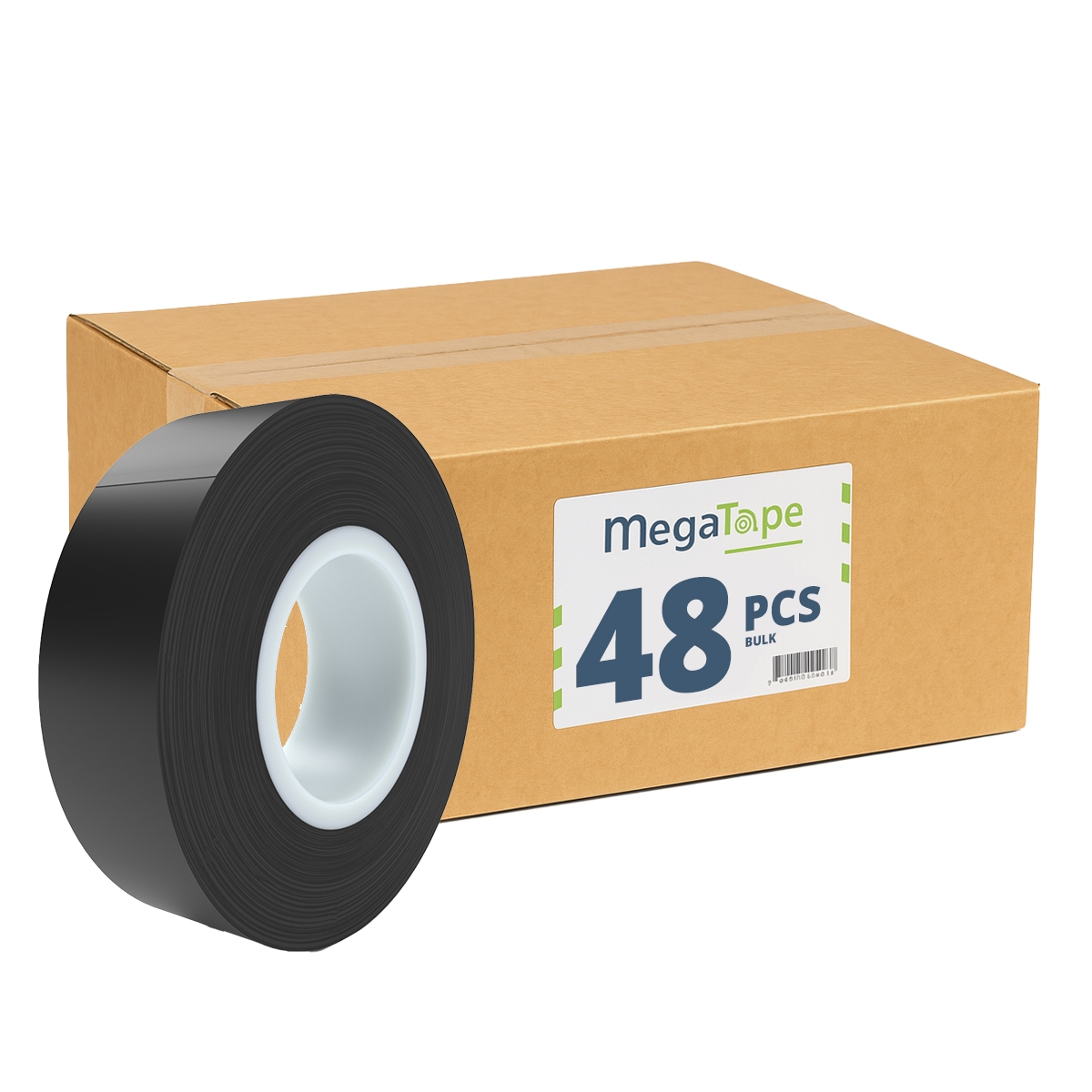 48x MegaTape UT7 PVC tape - 20 m op rol 19 mm zwart 48x MegaTape UT7 PVC tape - 20 m op rol 19 mm zwart