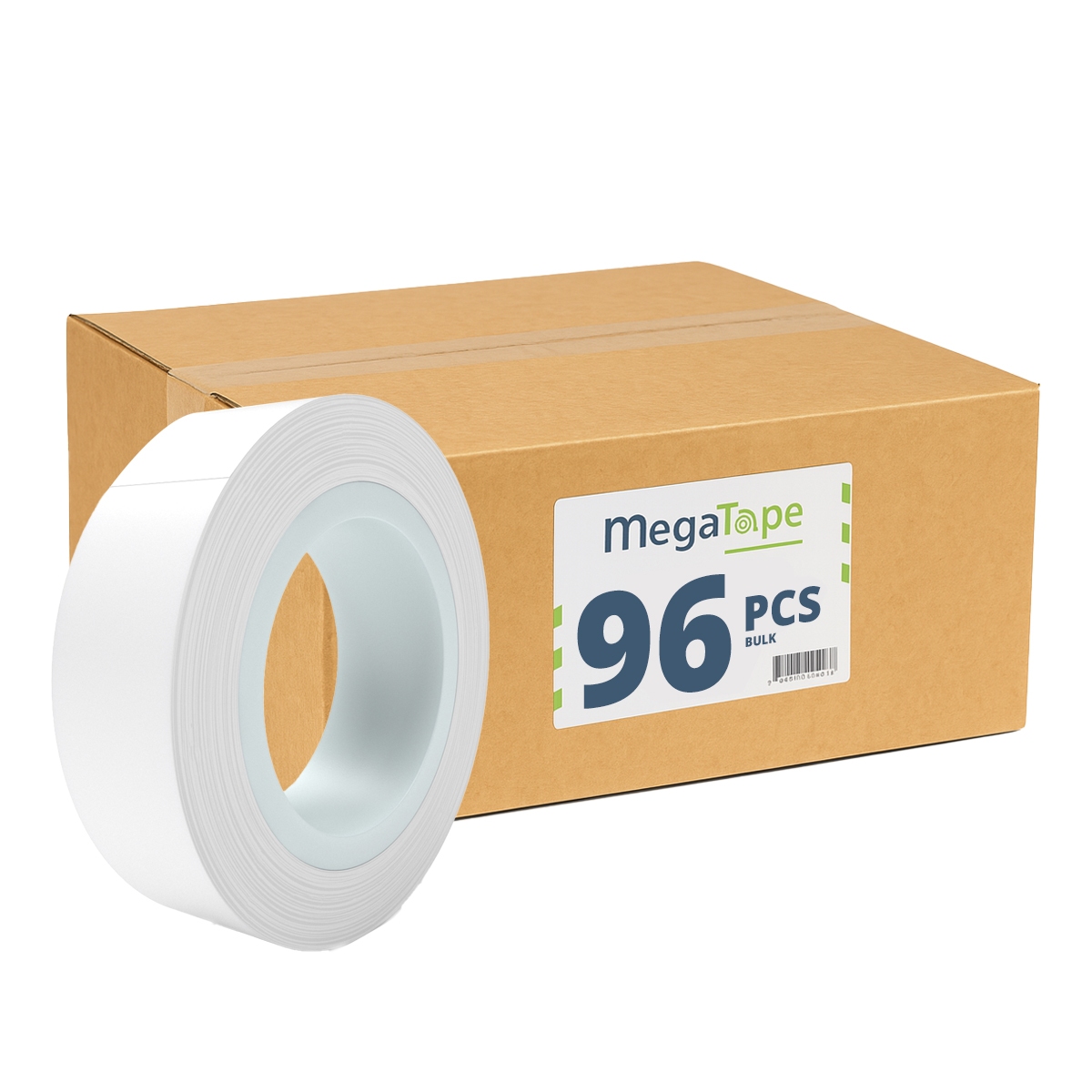 96x MegaTape UT7 PVC tape - 10 m op rol 19 mm wit 96x MegaTape UT7 PVC tape - 10 m op rol 19 mm wit