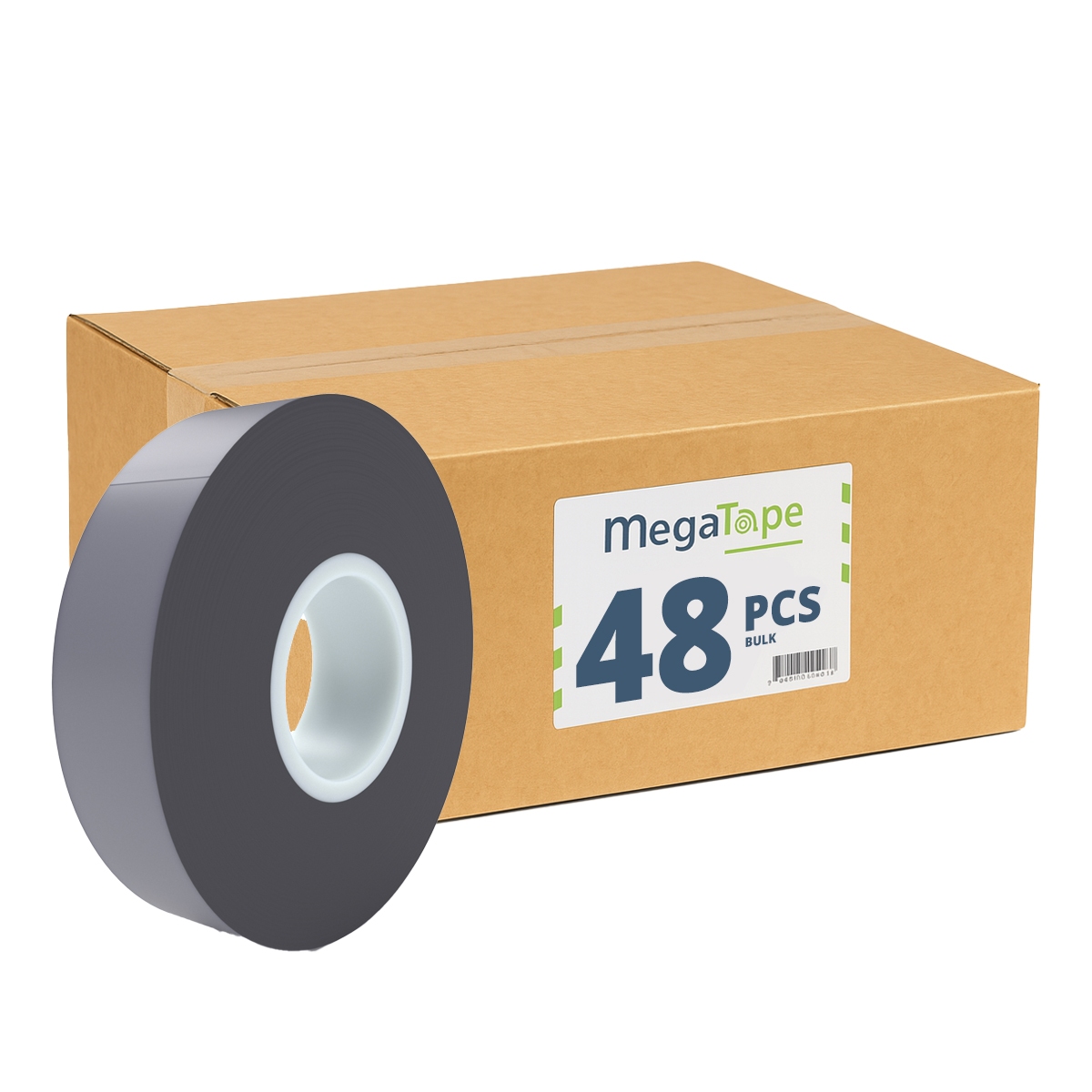 48x MegaTape UT7 PVC tape - 33 m op rol 19 mm grijs 48x MegaTape UT7 PVC tape - 33 m op rol 19 mm grijs