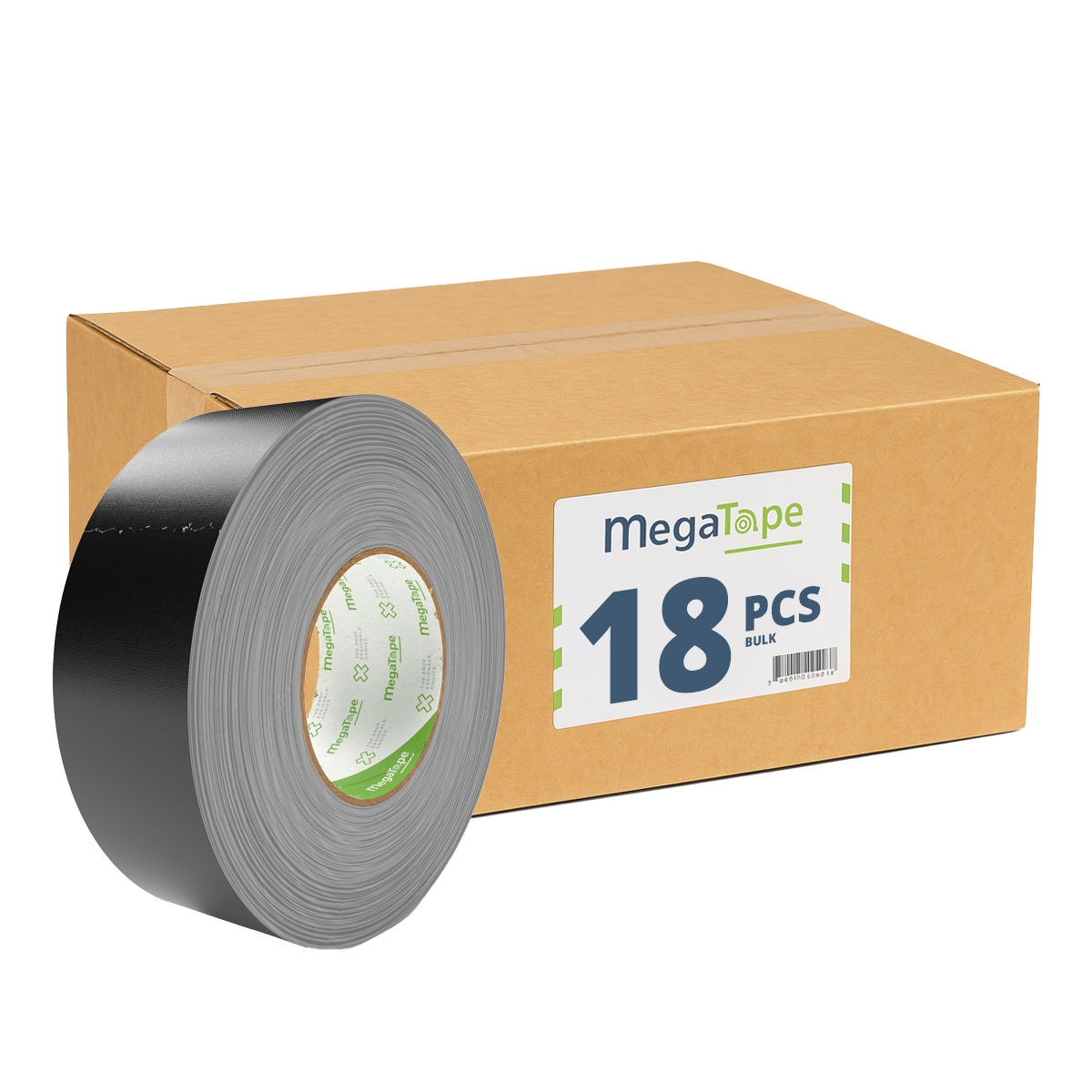 18x MegaTape MCT 300 Gaffa tape - 50m op rol 50 mm zwart 18x MegaTape MCT 300 Gaffa tape - 50m op rol 50 mm zwart