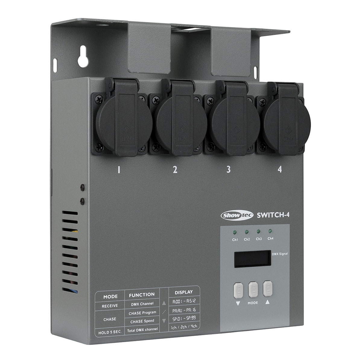 Showtec MultiSwitch DMX-512 4-kanaals schakelpack