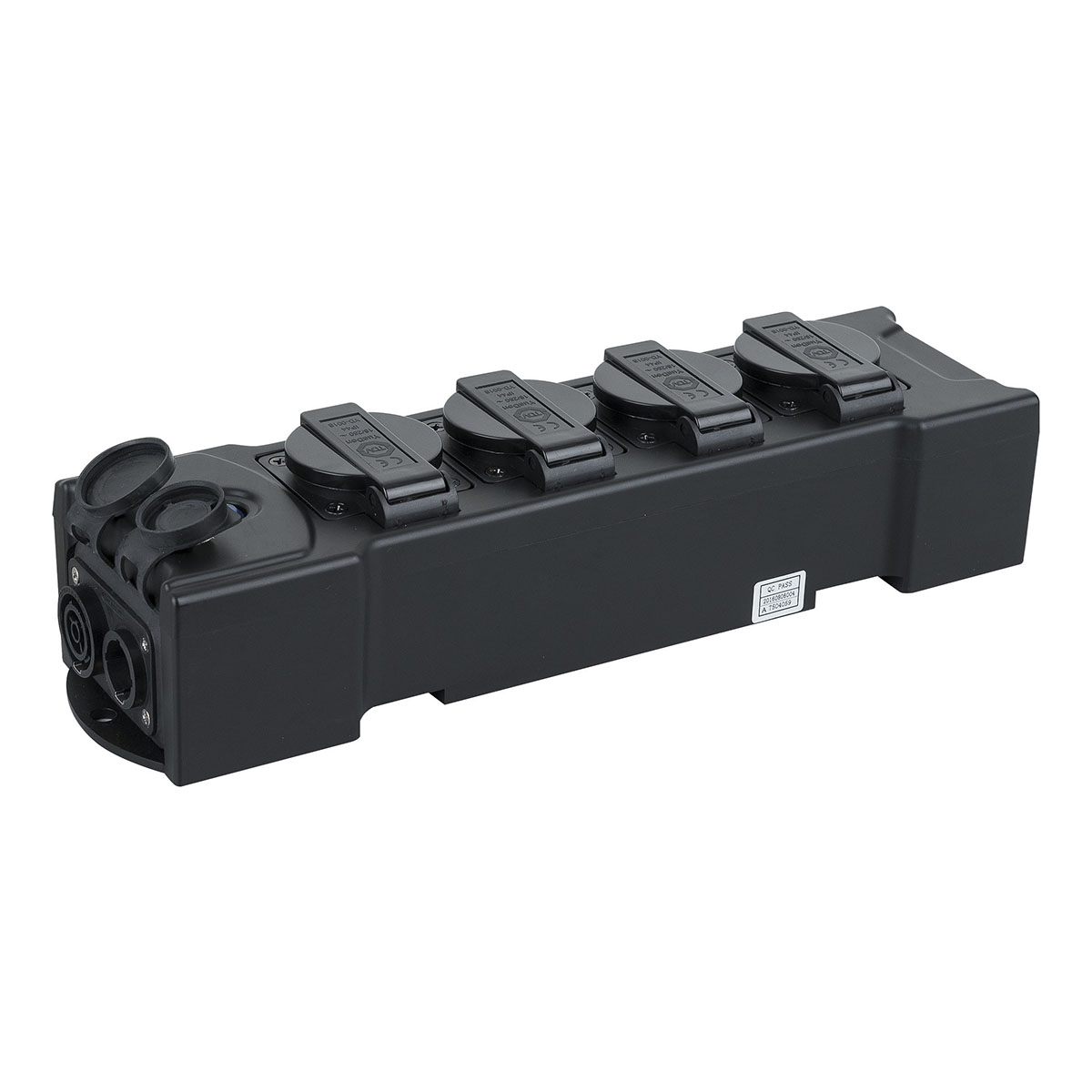 Showgear PowerBOX 4 verdeeldoos 4-weg met True1 Showgear PowerBOX 4 verdeeldoos 4-weg met True1