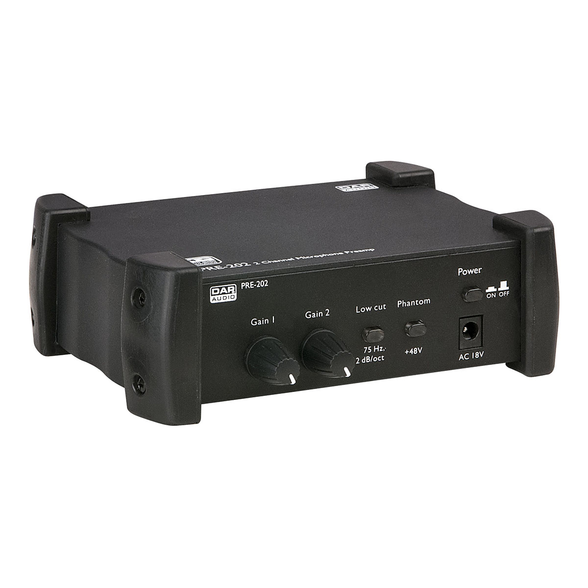 DAP PRE-202 Microfoon voorversterker 2-kanalen Jack/XLR DAP PRE-202 Microfoon voorversterker 2-kanalen Jack/XLR