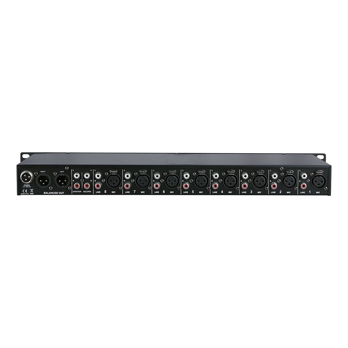 DAP Compact 8.1 Zone-mixer 8 kanalen - 19 inch 1HE DAP Compact 8.1 Zone-mixer 8 kanalen - 19 inch 1HE