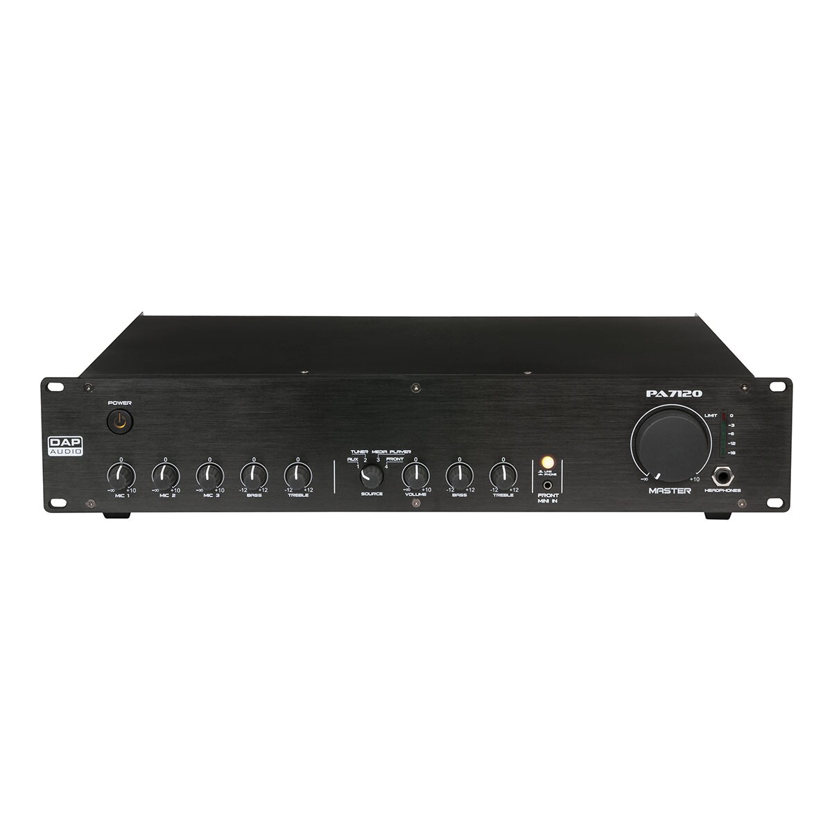 DAP PA-7120 Mengversterker 120W - 100V DAP PA-7120 Mengversterker 120W - 100V