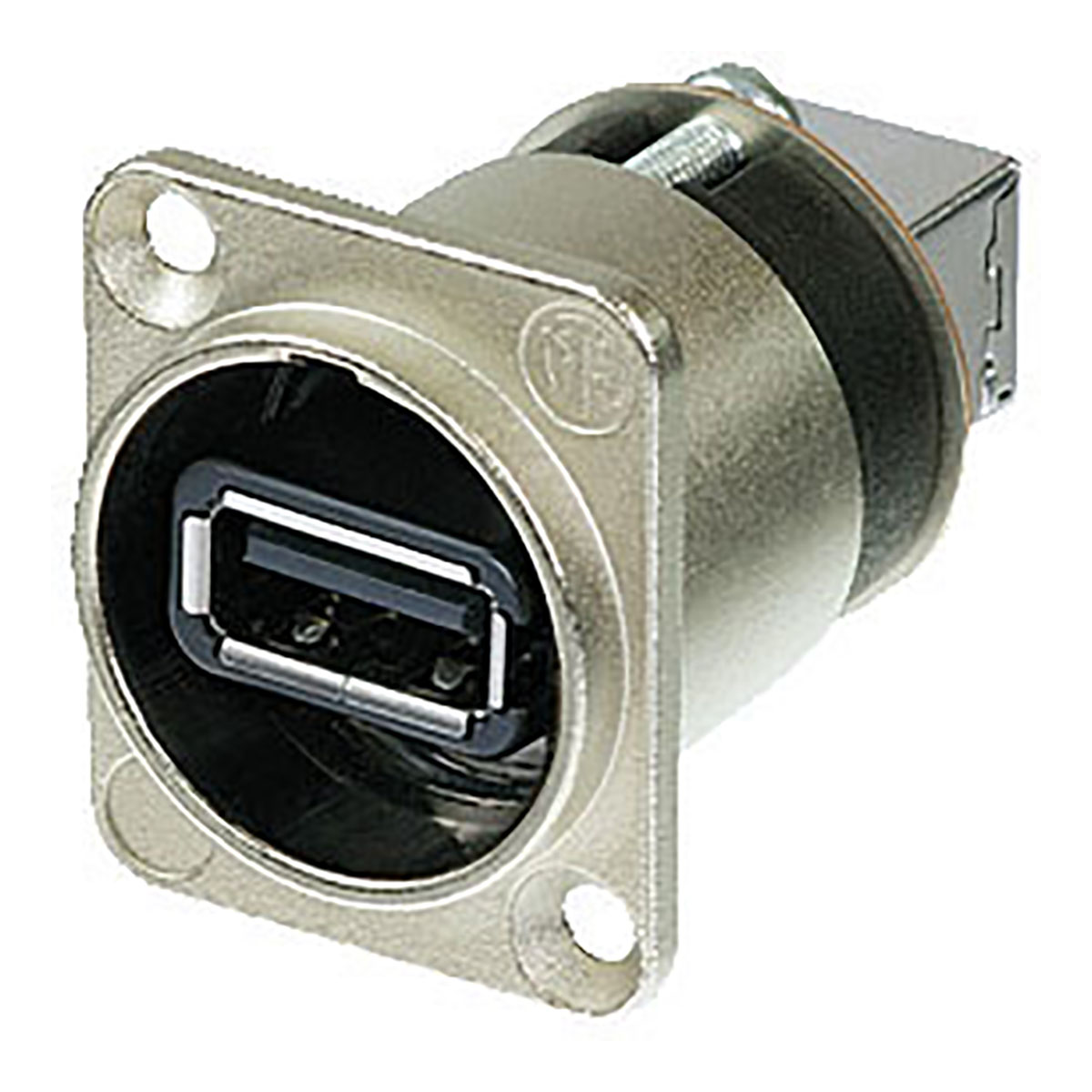 Neutrik® NAUSB-W USB D-Chassis Nikkelen behuizing Neutrik® NAUSB-W USB D-Chassis Nikkelen behuizing