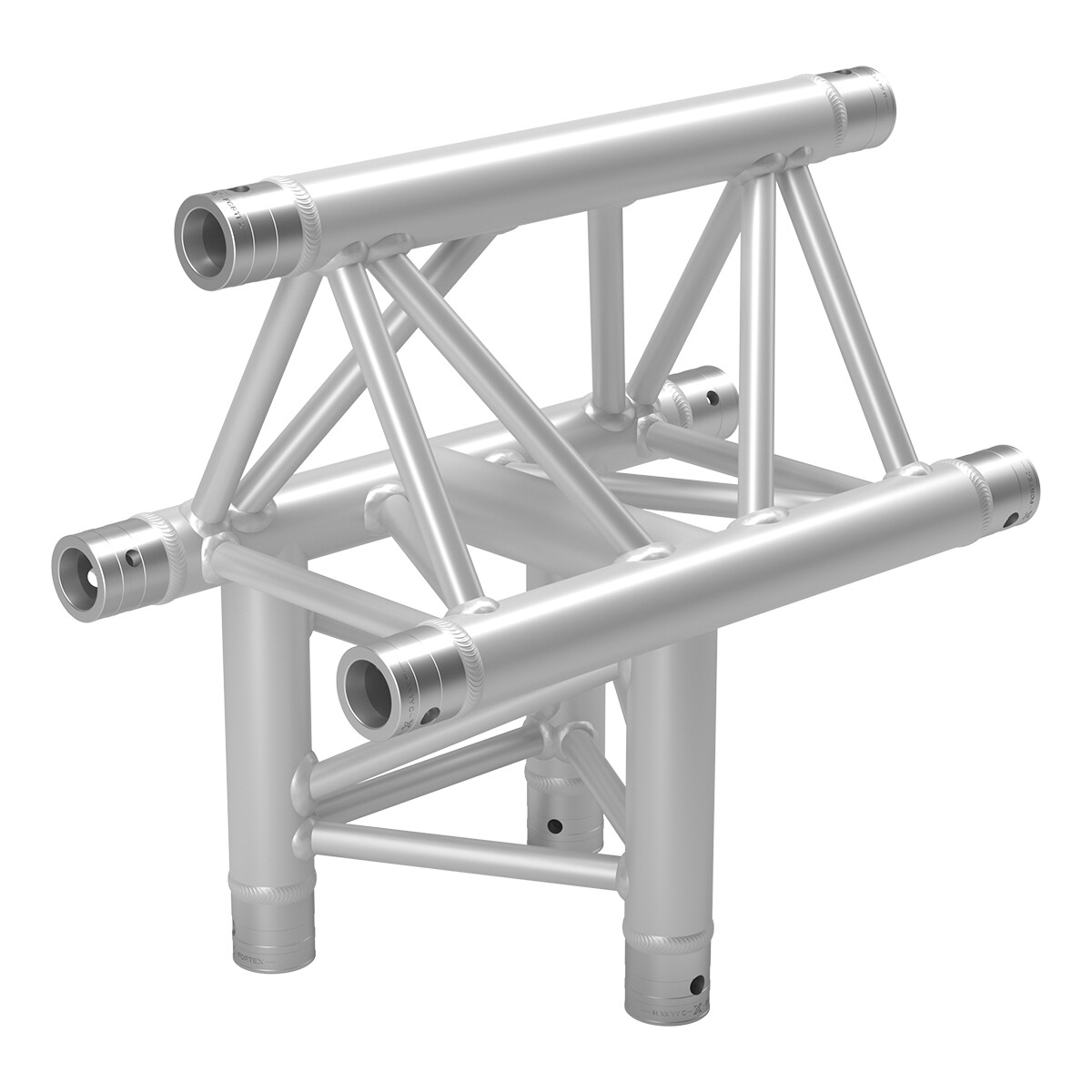 FORTEX FX33-T37 driehoek truss 3-weg T-stuk verticaal apex up FORTEX FX33-T37 driehoek truss 3-weg T-stuk verticaal apex up